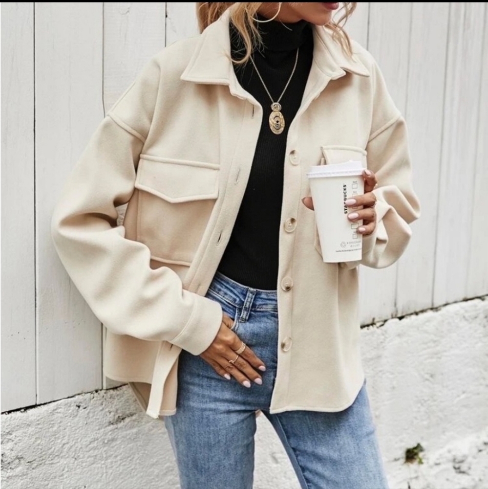 Cream Shacket - Picture 3 of 5